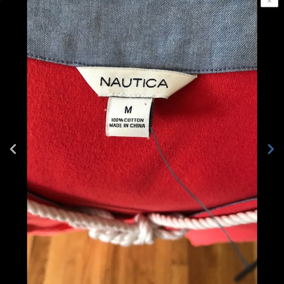 Nautica size Medium front tie dress (coral red) - Picture 2 of 5